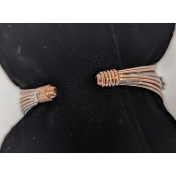 Cuff bracelet S/M pink cabochons Ename,l rhinestones see photos for measurements - Picture 2 of 13